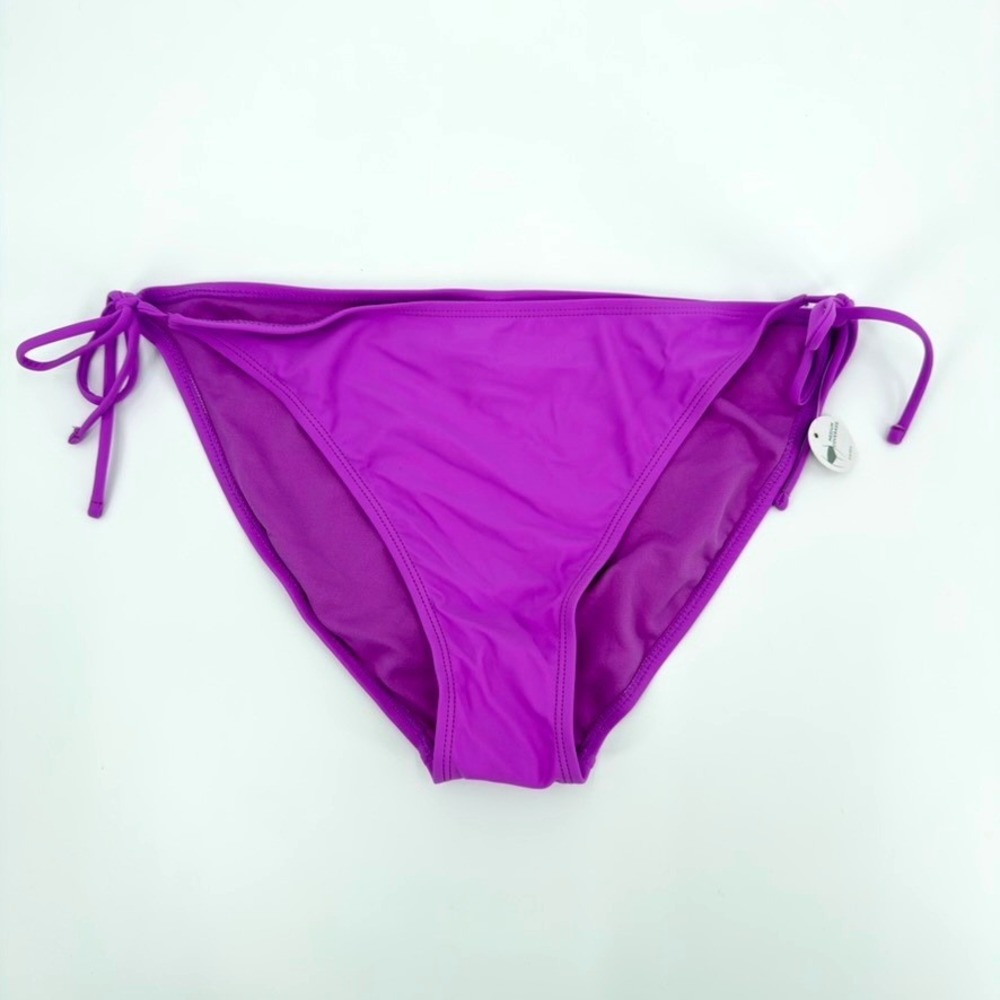 Decree Womens Purple Side Tie Bikini Bottom Medium Coverage Swim XL